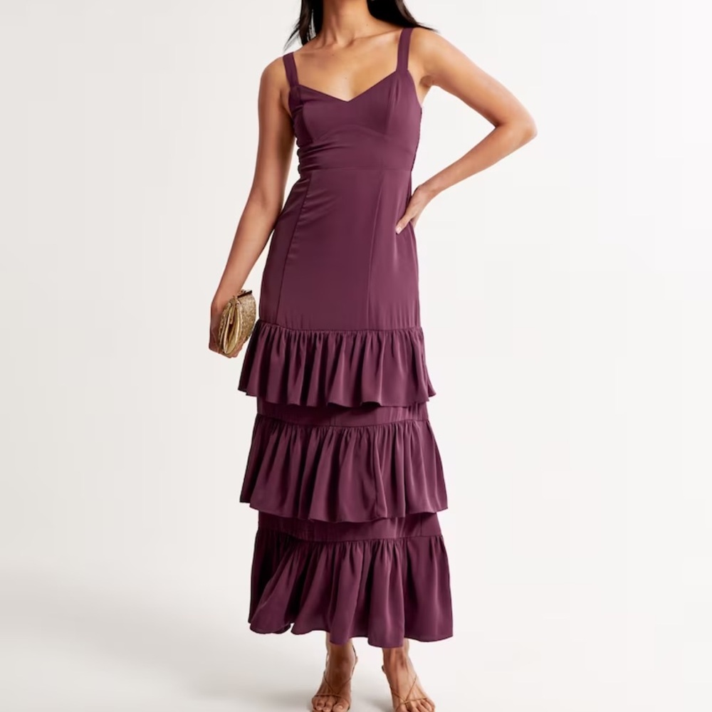 Abercrombie & Fitch Plum Tiered Dress